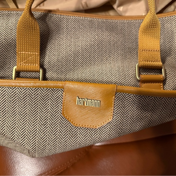 Hartmann NWOT Luxe Weekend Duffel Herringbone - Picture 4 of 11